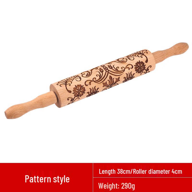 Buchenholz Gemusterte Teigrolle