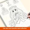 1Pcs 48 Pages Simple Hand-Drawn Outlines Anime Character Line Art Drawing Book For Beginners Tracing & Practice Painting