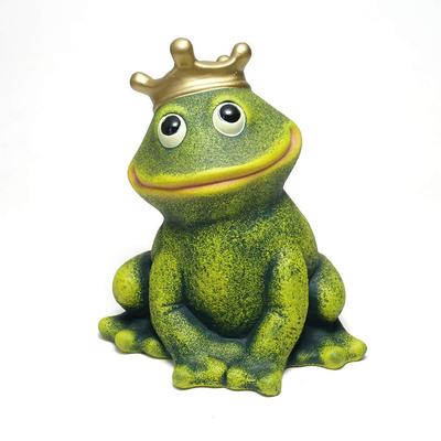 Žabí princ, 24 cm, Žabí figurka, Žabí doplňky, Terakotová ozdoba, Vyrobeno v Portugalsku, pto-2310g