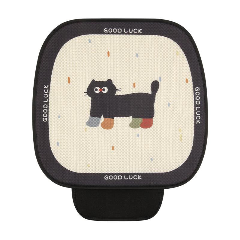 Universal Four Seasons Cute Cartoon Cat Headrest Car Seat Cushion Covers Black Cat Lumbar Support Car Interior Accessories