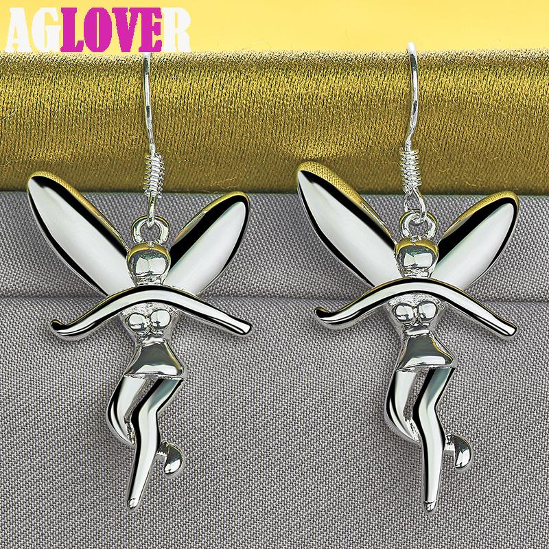 925 Sterling Silver Tančící andělské náušnice Klenoty
