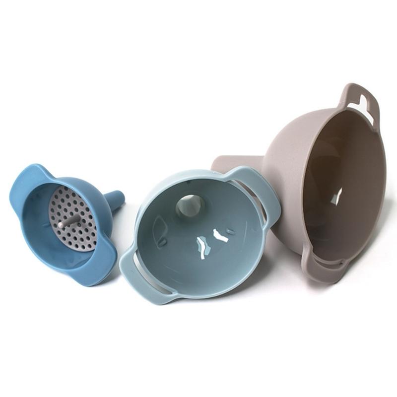 Multifunctional Pouring Set Reusable Kitchen Funnel Versatile Oil Funnel Plastic Material for Easy Pouring and Filtering