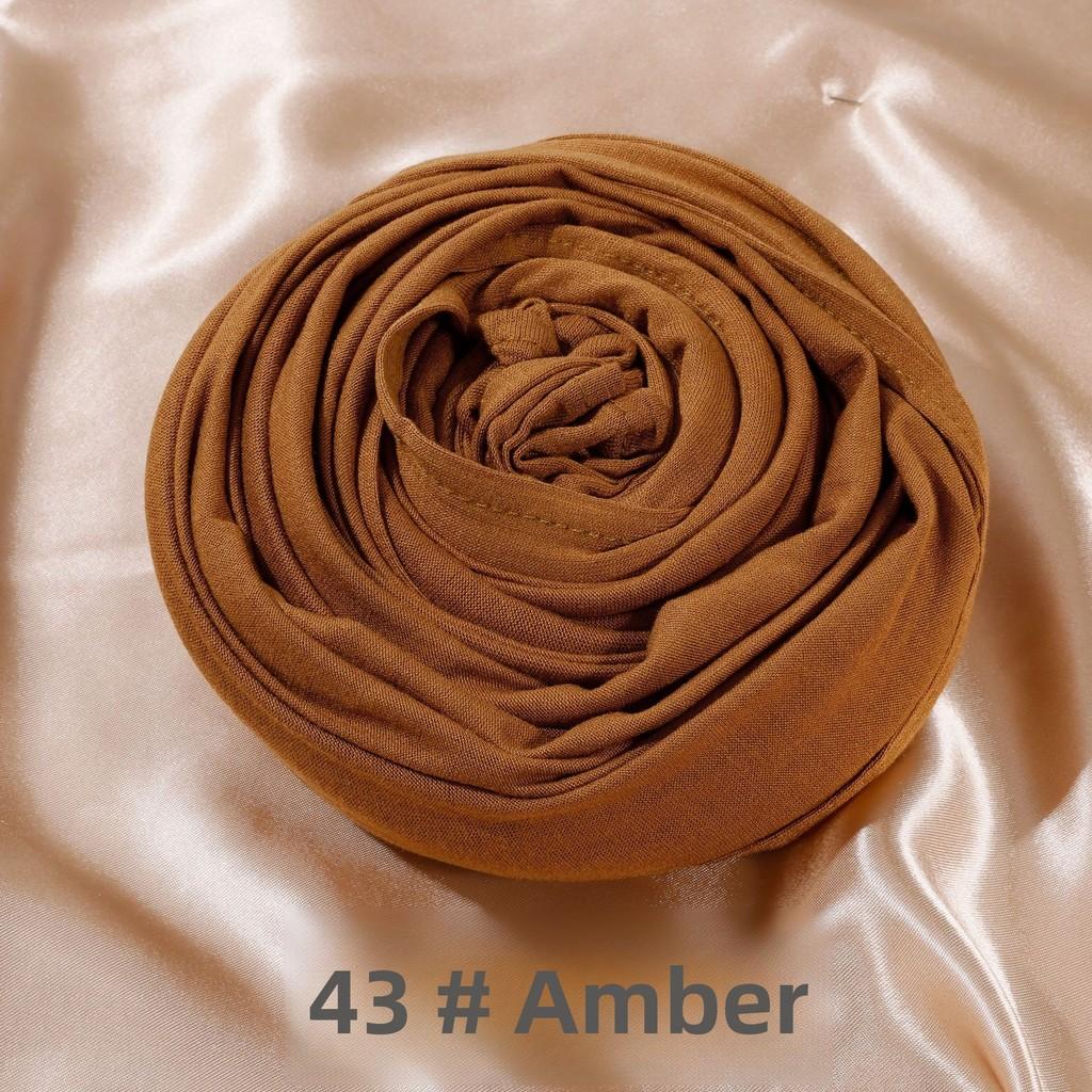 

Silk Light Cotton Scarf With Sun Shield Function For Casual Summer Wear Amber