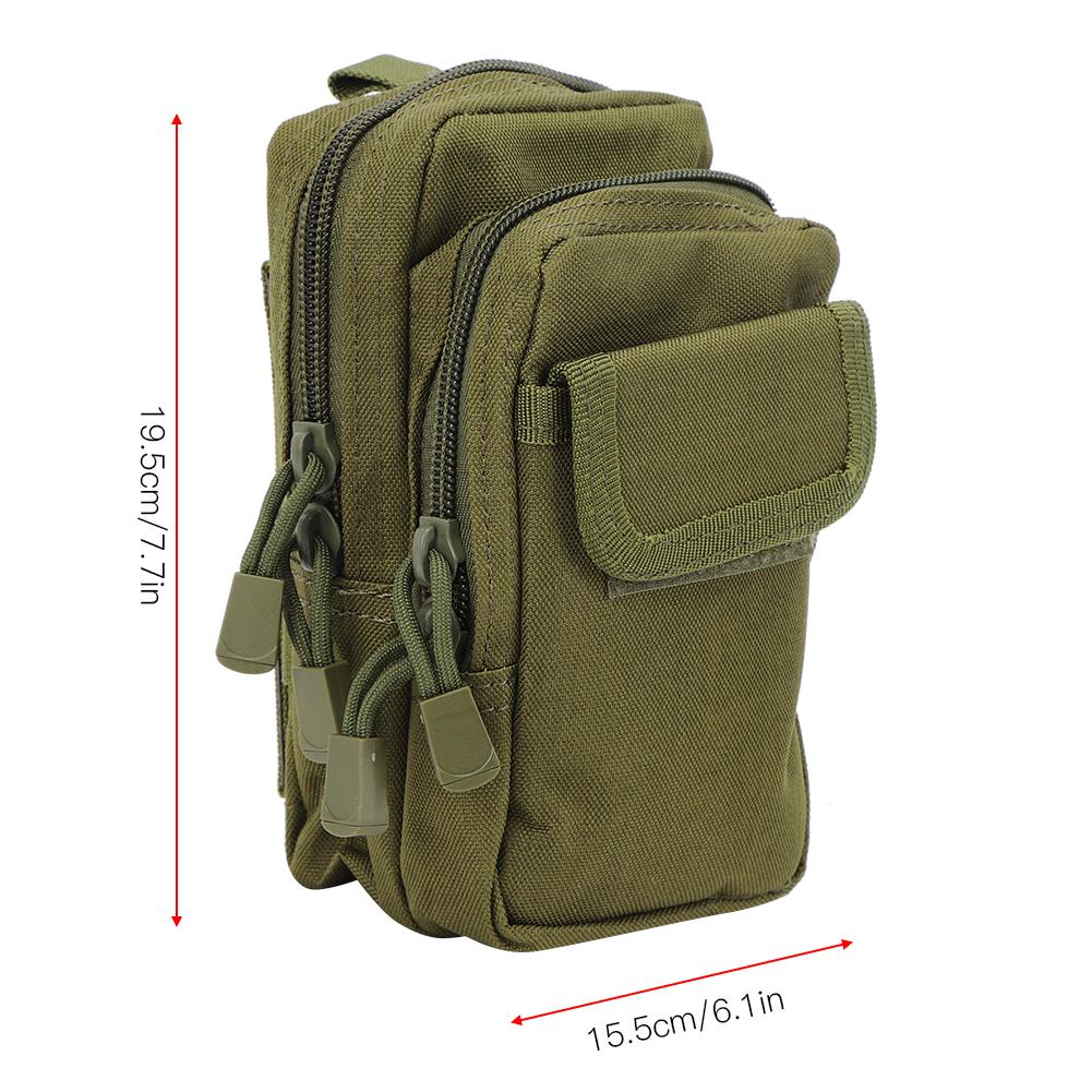 Outdoor Military Mini Waist Storage Bag Phone Pack Nylon Army Green for Sports Backpack Accessory Bags