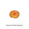 Pack of 15 Replacement Hitbox Button Caps for Punk Workshop Mechanical Push Buttons, MX Switch Caps, and Kailh Switch Caps (Orange, 2 for 30mm + 13