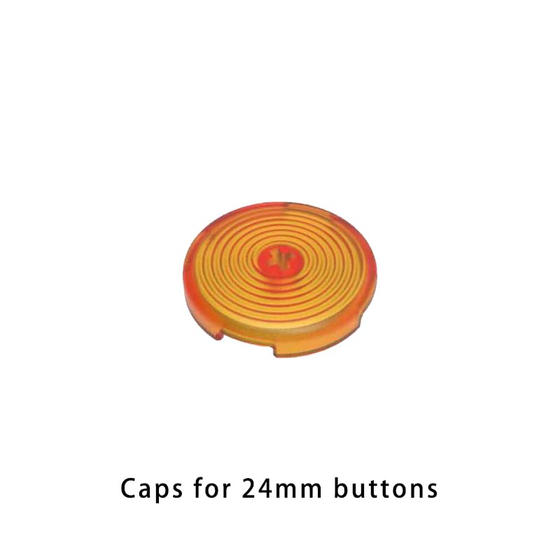 Pack of 15 Replacement Hitbox Button Caps for Punk Workshop Mechanical Push Buttons, MX Switch Caps, and Kailh Switch Caps (Orange, 2 for 30mm + 13