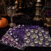 Dýně Duch Netopýr Papír 12 Listů Fialový Gotický Halloweenský Scrapbookový Papír Dvojitý