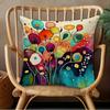 1/4pcs Colorful Floral Patterned Pillowcases Sofa cushion cover home bedroom room decoration