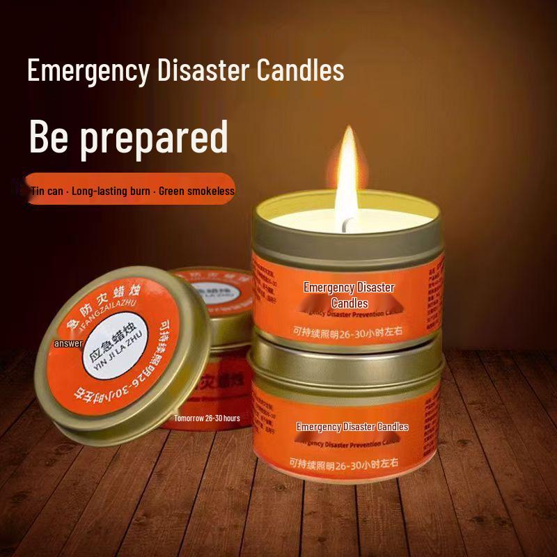 Eco-friendly Windproof Waterproof Candle: Odorless, Smokeless Emergency Lighting for Power Outages and Outdoor Camping.