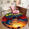 Superman Print Round Rug, Washable Floor Carpet, For Entryway Dorm Laundry Room Office Study, Home Decor Birthday Christmas Gift
