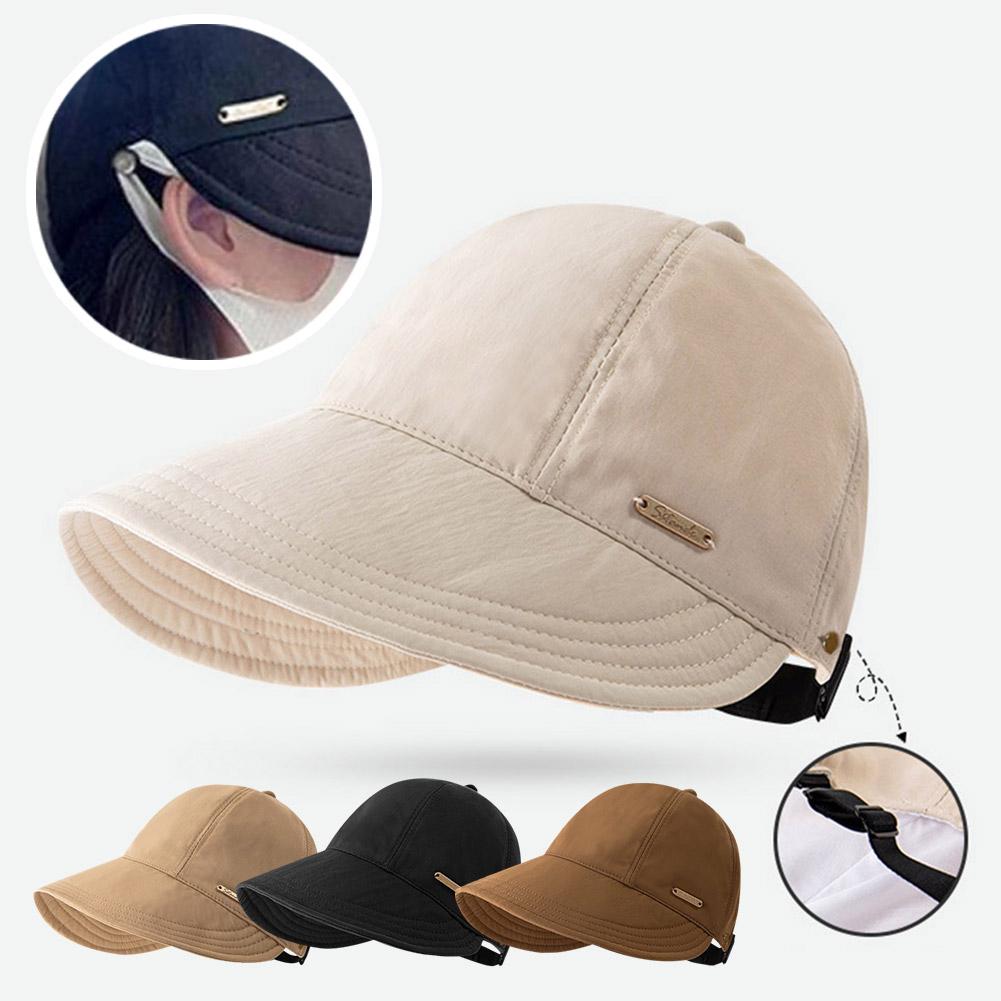 Fashion Foldable Wide Brim Sun Hat Drawstring Adjustable Cap Caps Wide Brim Cotton Caps UV G7M8