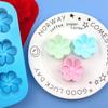 3D 6 Cavities Creative Flower Shaped Silicone DIY Handmade Soap Mold Fondant Cake Decorating Candle Mold Pudding Candy Mold