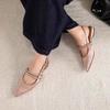 Fashion 2025 New Women Sandals Pointed Toe Elegant Low-heel Shoes Summer Fashion Slingback Woman Mules Shoes Pumps Dress Shoes