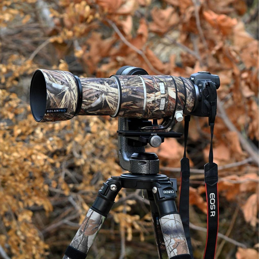ROLANPRO Waterproof Lens Cover for Canon RF USM Camouflage Rain Cover 100-500mm F/4.5-7.1 L, - #39, Grass-Proof