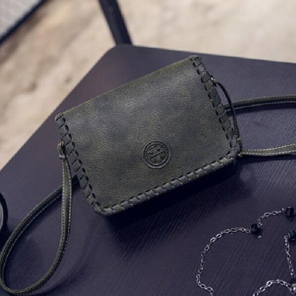 Chic Retro Pu Leather Mini Bag For Women With Stylish And Versatile Shoulder Strap