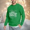 Christmas Print Loose Fit Round Neck Sweatshirt For Men