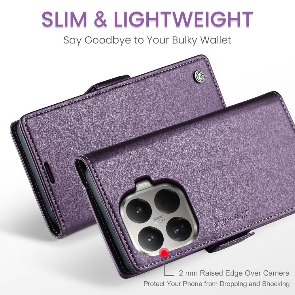For Xiaomi 15T Pro Xiaomi 15T Case With Card Holder, Wallet Case with RFID Blocking, Durable Leather Kickstand Magnetic Clasp