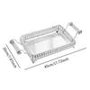 Table Decor Tray with Handles Cosmetic Rectangle Iron 45x20cm Makeup Organizer