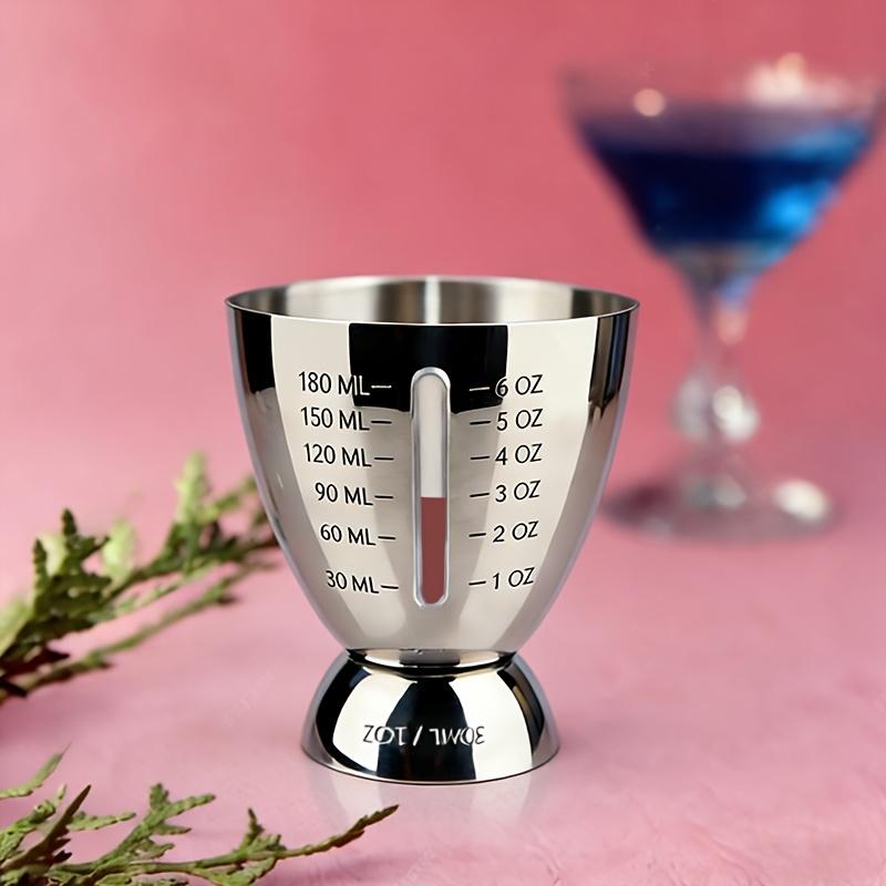 Stainless Steel Egg-shaped Jigger with Unit Markings Featuring Clear Graduations for Easy and Precise Measurement