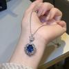 Luxurious Sapphire Gemstone Jewelry Set: Brilliant Ring, Necklace, Earrings