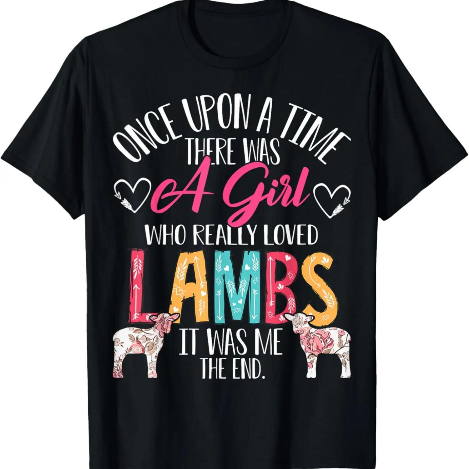 There Was A Girl Who Really Loved Lambs Sheep Lover Gifts T-Shirt S чёрный