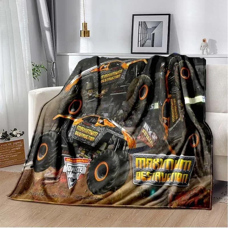 

Monster Jam Grave Digger Truck Hot Wheels Диван Одеяло Легкое теплое изоляционное одеяло Кровать Офисный автомобиль наколенники Плед Одеяло 40x50in