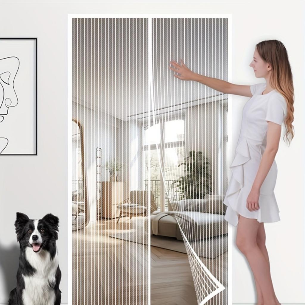 1PZ Zanzariera Estiva a Chiusura Automatica Magnetica Rete Zanzariera per Porta Invisibile Anti Insetti Mosche Tenda Divisoria