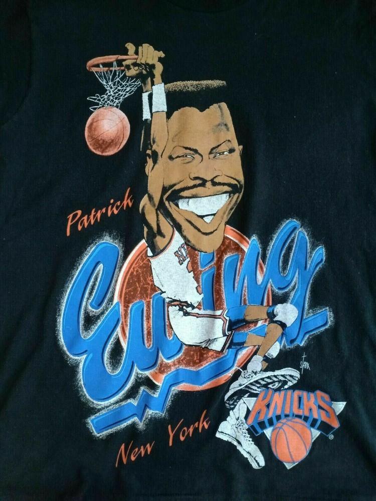 Patrick Ewing Basketball caricature  T-shirt Black Tee All JJ3877 Unisex T-Shirt XXXXL