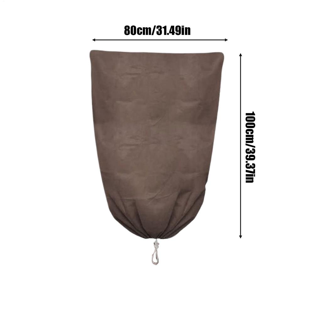 

Plant Freeze Protection Cover Breathable Protector 2 Pieces Breathable Drawstring Cold Weather Plant Covers Outdoor For Bird