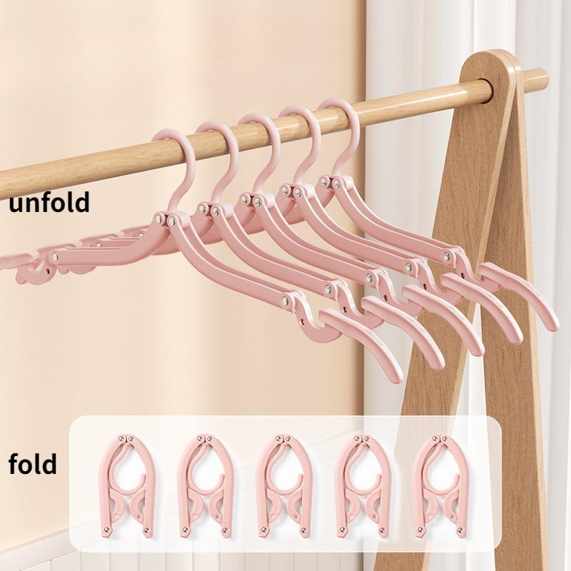 

5PCS Clothes Hanger Clip Travel Foldable Clothes Hanger Student Portable Storage Supplies A Must for Travel Hotels