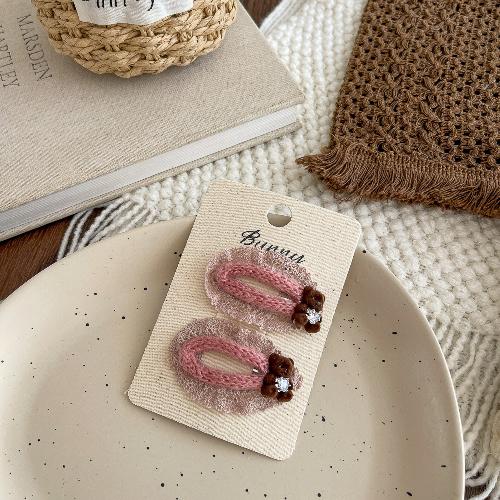 Cartoon Embroidery Children's Hairpin Cute Mushroom Girl Bangs Side Clip Hairpin Hair Clip Kids Hair Accessories Headwear