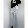Irregular Lace Elegant Tulle Skirt with A Flared Hem Versatile Tie-up Design Fresh and Sweet Style Apron-style Skirt