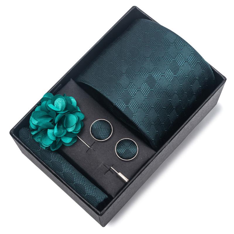 Boda Boda Corbata Novio Festiva Borgoña Corbata Traje de Hombre Gemelos Ramillete Kit de Accesorios