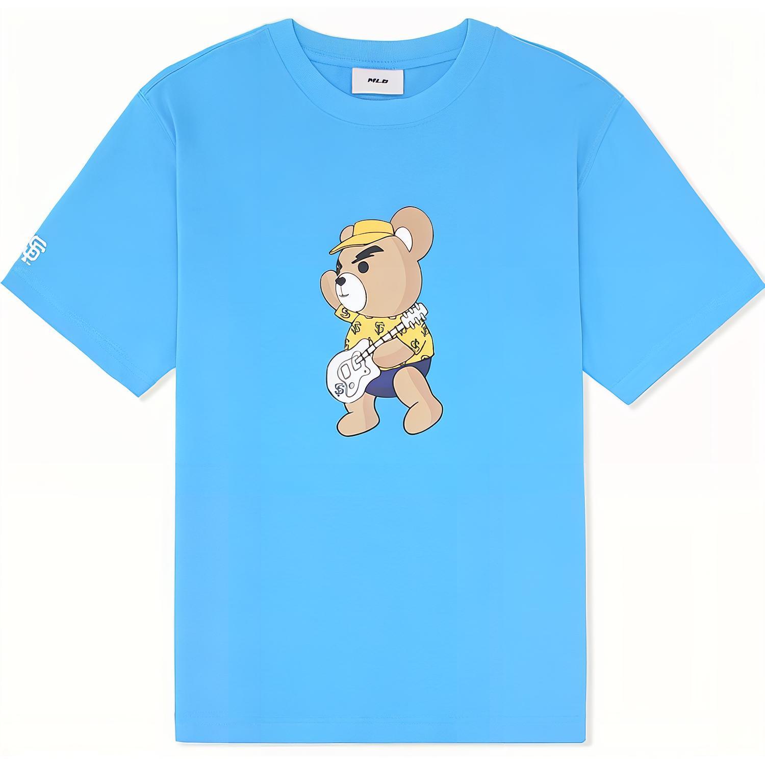 

New MLB Frown Bear Series T-Shirt Unisex San Francisco Giants/Deep Sea Blue 3ATSE0233-14ABD M