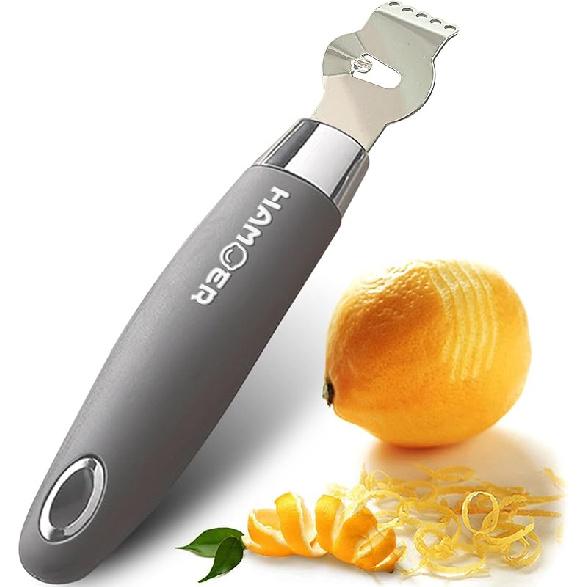 Лимонно-цитрусовая терка-цедратор, терка для сыра для kitchenaid - Многоцелевой нож-скребок с желобками, лезвие из нержавеющей стали и эргономичный дизайн