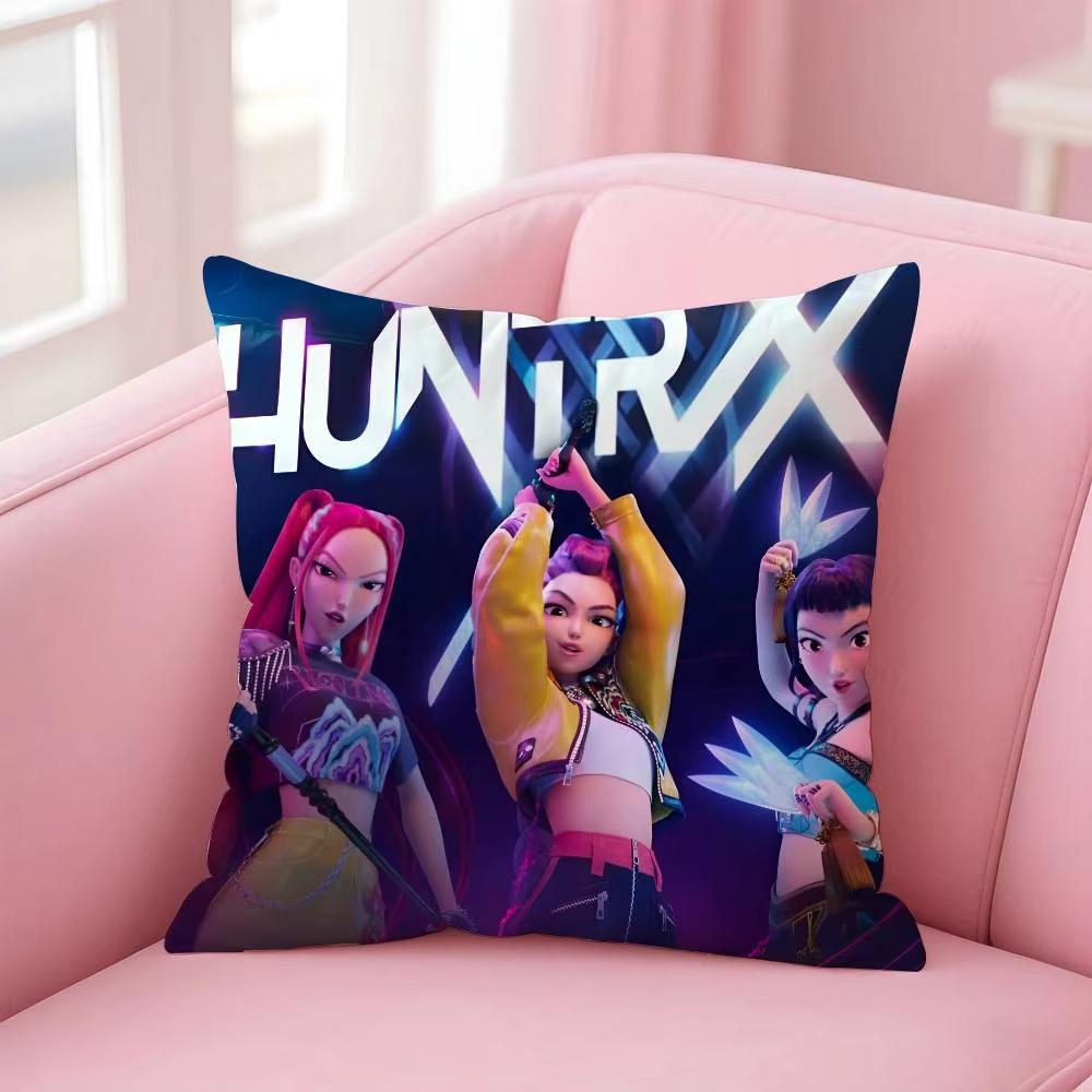 Горячий Фильм K-Pop D-Demon H-Hunters Наволочка Декоративная Домашняя Двусторонняя Печать Квадратная Подушка Украшение Гостиной Наволочка 18x18Inch