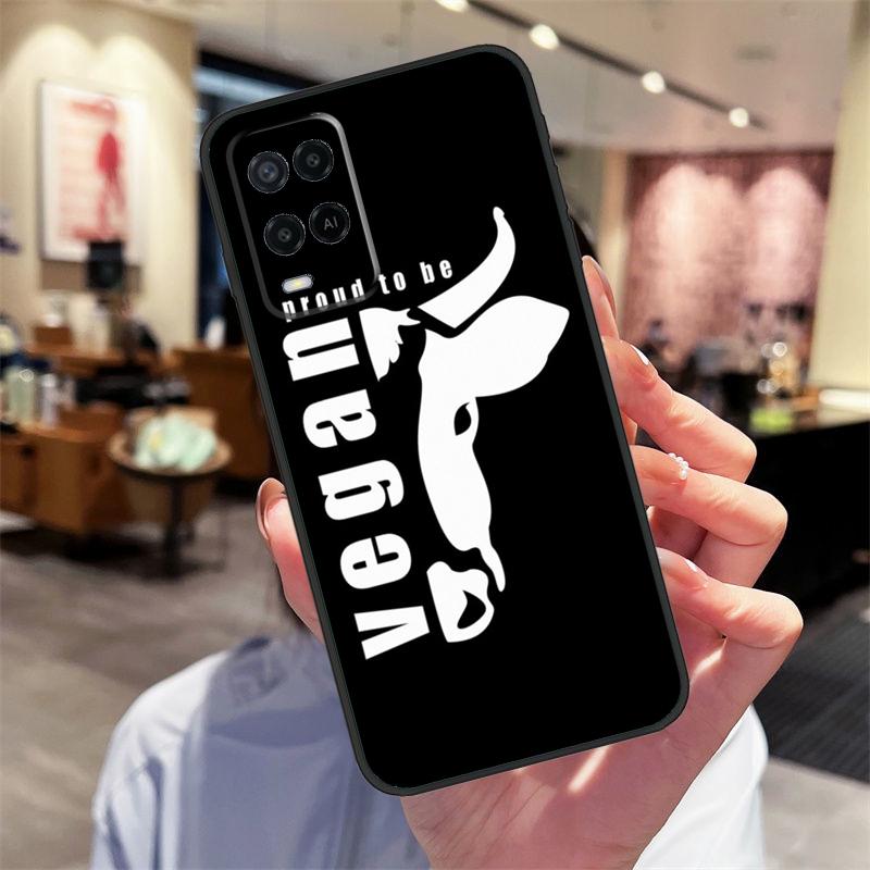 

GO VEGAN Case For Oppo A17 A77 A80 A40 A60 A98 A78 A18 A38 A58 A16 A76 A96 A74 A94 A54 A57S A15 Cover OPPO A76