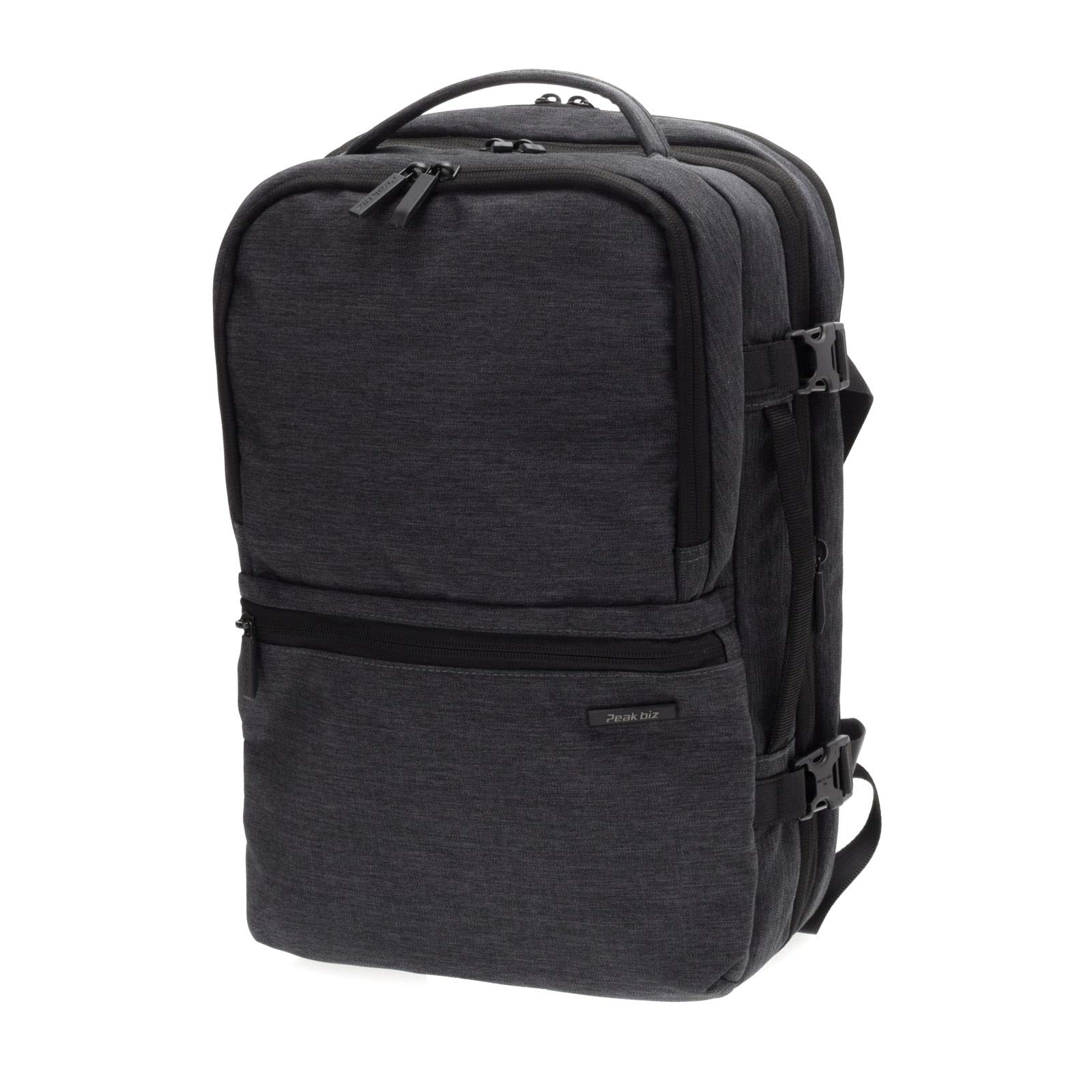 

Peakbiz Men s Business Backpack with Expandable Function, Fits 15-inch and 13.3-inch Laptops, Lightweight, Large Capacity, A4 Size, 12 Pockets, Slim