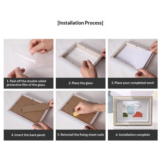 Photo Frame Rectangular Picture Frame for Wall Mounting or Tabletop Display Standing Desktop Wood Photo Frame with Clear Cover