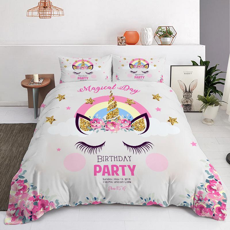 Three-Piece Cartoon Microfiber Children'S Ballet Girl Bedding Set