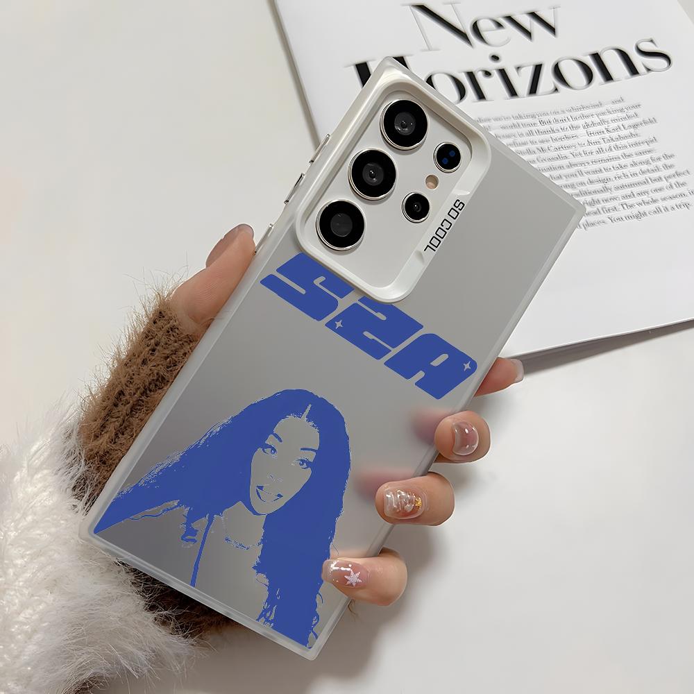 Saturn Singer S-SZA Handyhülle für Samsung Galaxy S25 Edge S24 S23 S22 S21 S20 Ultra Funda Silikon Silberne Abdeckung