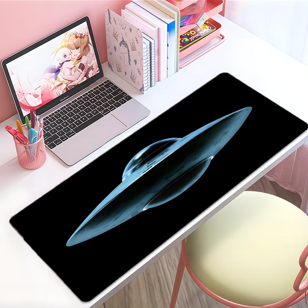Theme Mysterious Uufo Encounter Mouse Pad Large Thick Desk Pad Stitched Edges Gaming Mouse Mat For Pc