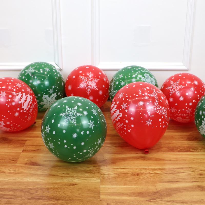 Decorazioni Palloncini di Natale con Paillettes Fiocco di Neve per Eventi