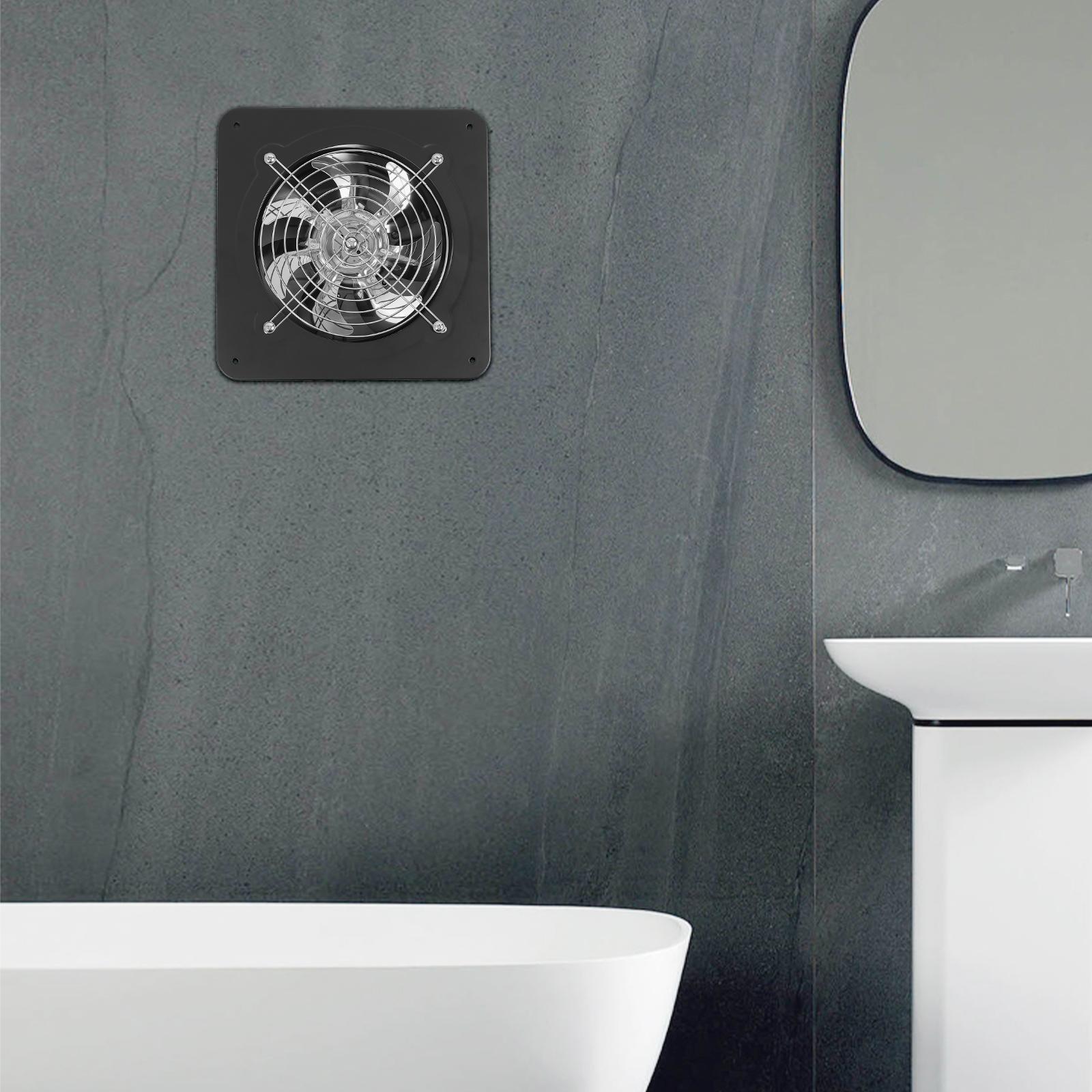 

7 Inch Exhaust Fan, High Speed 2600RPM Ventilation Fan, Black Wall Mounted Extractor Fan for Kitchen, Bathroom - 110V Low Noise 110 V чёрный