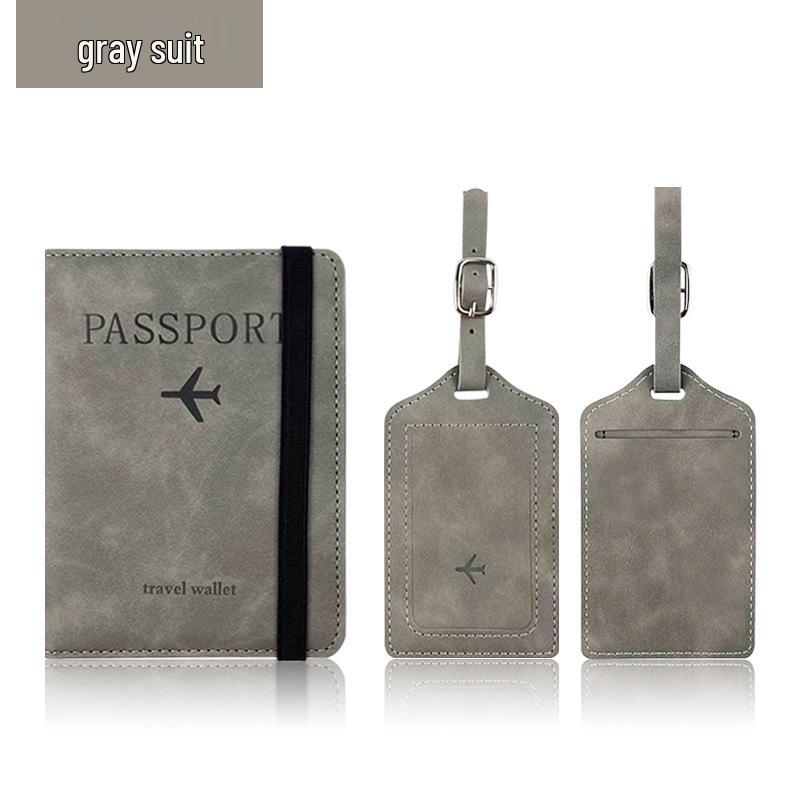 Multi-Color Luggage Tag & Anti-Magnetic Passport Holder Set