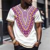 Dashiki tribale africano T-shirt 3D da uomo Moda Fresco Quotidiano Stile etnico T-shirt Outdoor Street Personalità Top Abbigliamento estivo