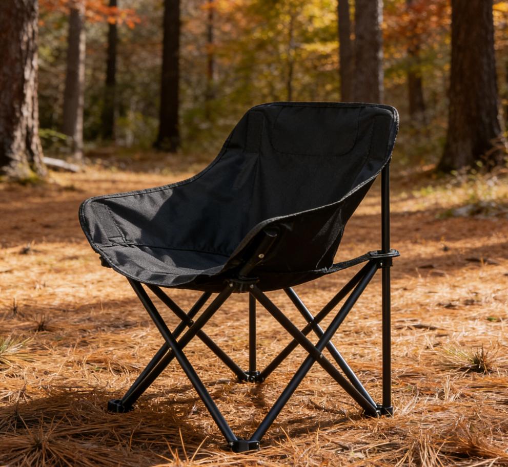 Portable Folding Lightweight Outdoor Chair with Side Pocket for Camping Hiking, Beach, Picnic, Patio, Backyard, Fishing, Travel
