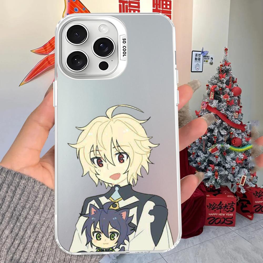 

Anime Seraph of the end Mikaela Hyakuya Phone Case For iPhone 16 15 14 13 12 11 Pro Max X XR 8 7Plus Matte Shockproof Back Cover iPhone 14 plus