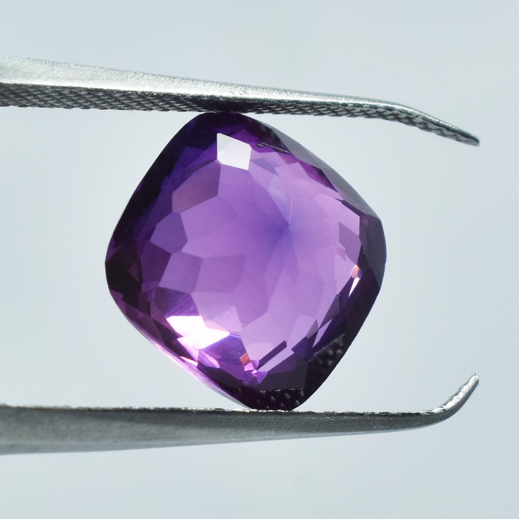 Natural Purple Sapphire Loose Gemstone Square Cushion Shape 10.50 ct September Birthday Birthstone