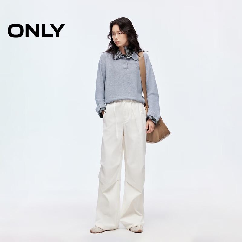 ONLY Women's Faux Two-Piece Patchwork Knit Sweater